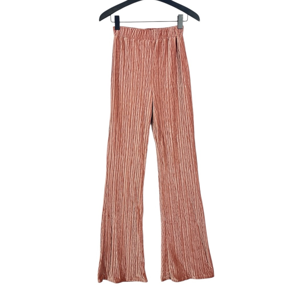 NWT Michael Costello x REVOLVE Rosana Pant in Mauve Size XS Flare leg Pull on - Picture 2 of 6